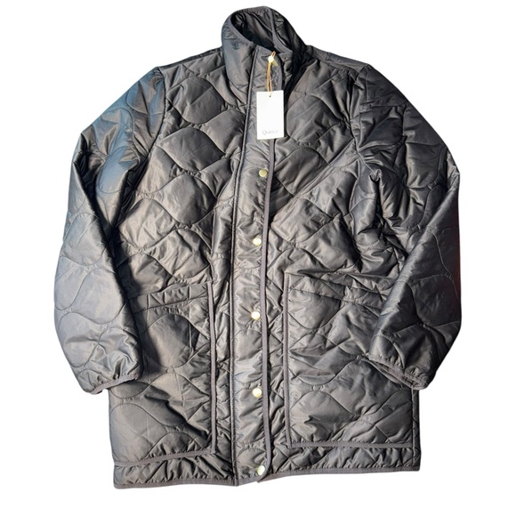 NWT Quince Featherless Quilted Long Puffer Jacket. Medium - Picture 3 of 10